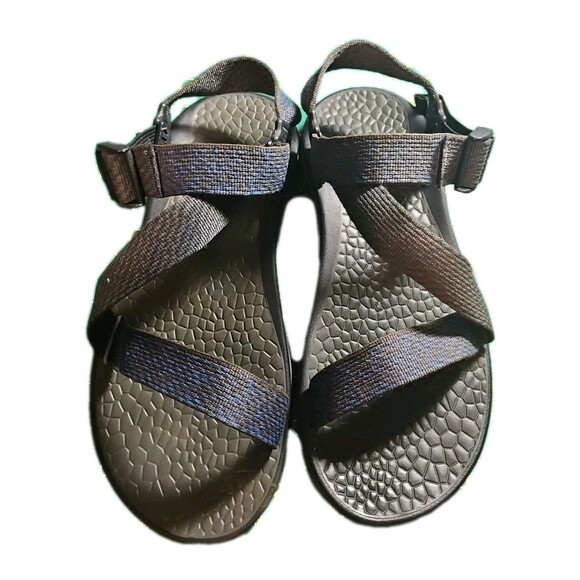 Chaco Men’s 10 Black/Blue strap Sandals EUC - Picture 1 of 4